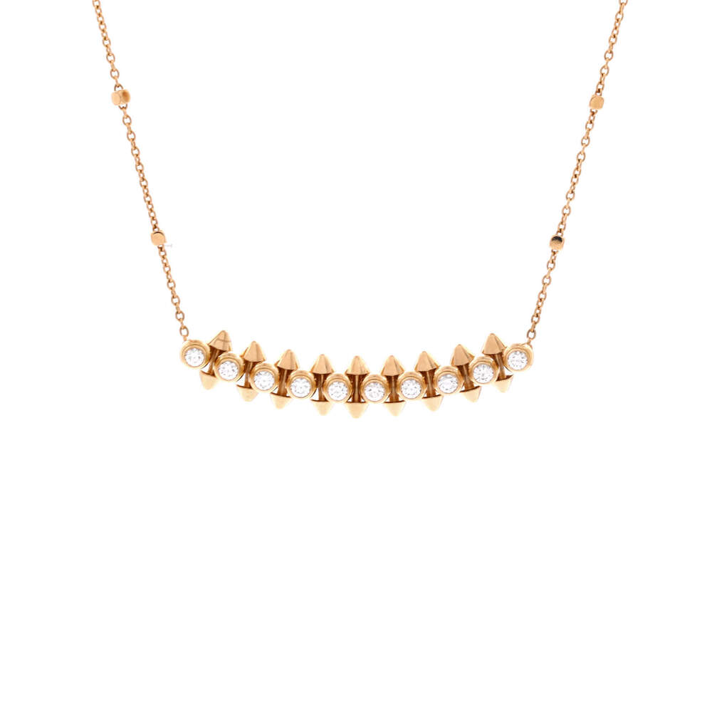 Cartier Clash de Cartier Pendant Necklace 18K Rose Gold with Diamonds